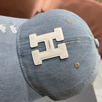 Hermes Fashion Denim Baseball Cap - Image 5