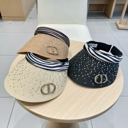 Dior rhinestone visor hat - Image 6