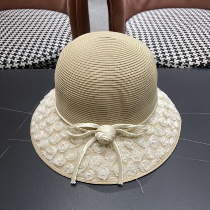 Dior small flower rose straw bucket hat - Image 6