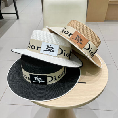 Dior new flat straw hat - Image 6