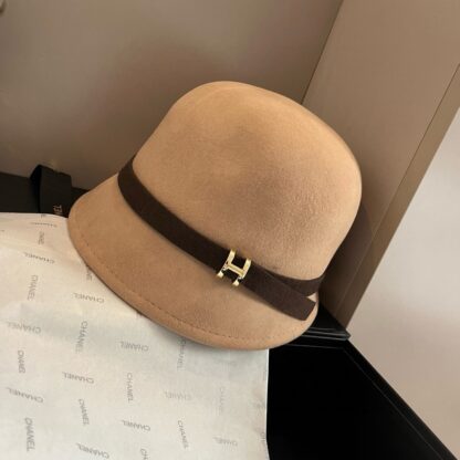 Hermès autumn and winter new wool bucket hat - Image 5