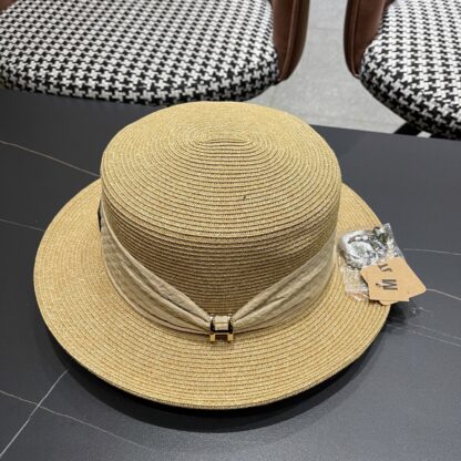 Hermès new flat straw hat - Image 5