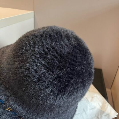 Hermes rabbit fur round bucket hat - Image 5