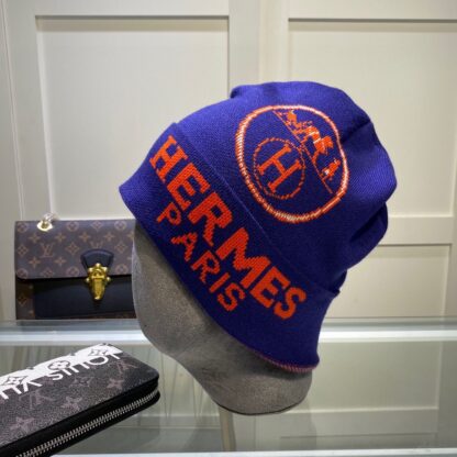 Hermes warm wool knitted hat - Image 3