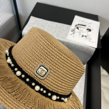 Chanel new flat straw hat - Image 5
