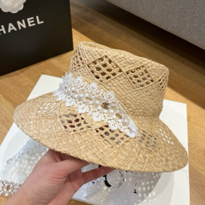 Chanel raffia hollow hat - Image 5