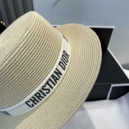 Dior casual flat top straw hat - Image 6