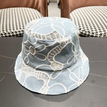 Chanel Spring and Summer Fashion All-match Embroidered Flower Bucket Hat - Image 5