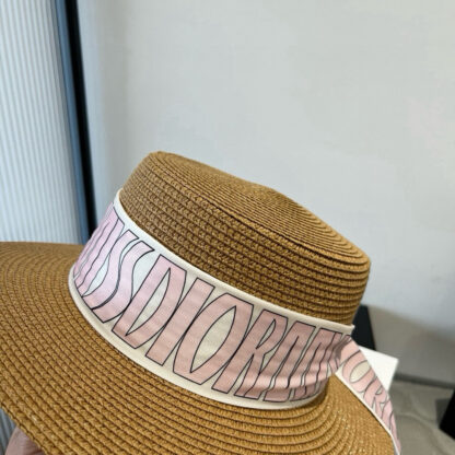Dior silk ribbon flat hat - Image 6
