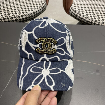 Chanel Summer Embroidered Flower All-match Baseball Cap - Image 5