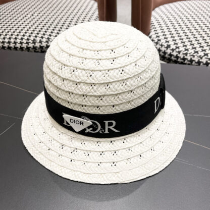 Dior Web cutout straw hat - Image 6