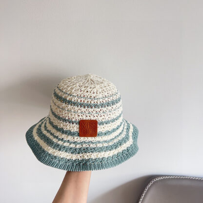 Dior colorblock woven simple bucket hat - Image 6