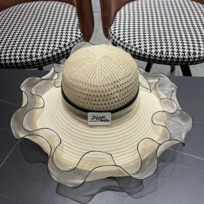 Dior elegant wide-brimmed sun hat - Image 5