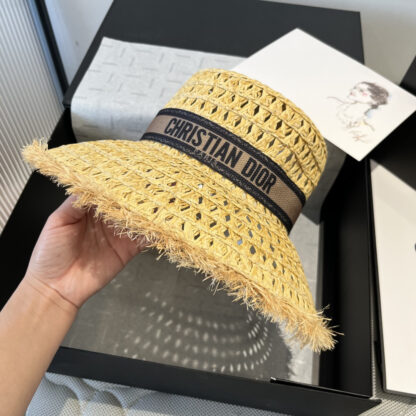 Dior new raffia basin hat - Image 6