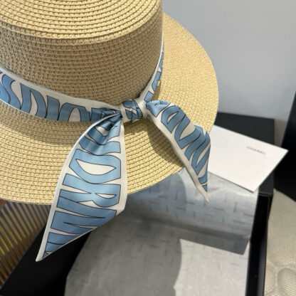 Dior silk ribbon flat hat - Image 6