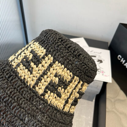 Fendi Fashion Woven Straw Hat - Image 6