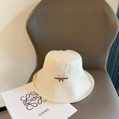 Gucci wide brim cotton and linen sunshade bucket hat - Image 5
