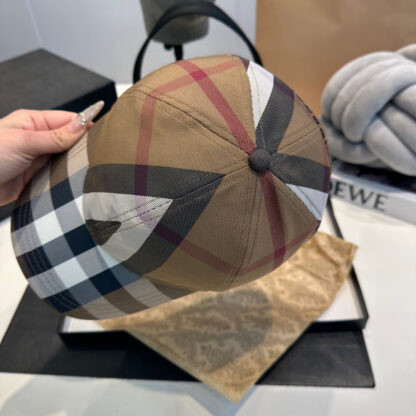 Burberry Check Fashion Baseball Cap - Image 6