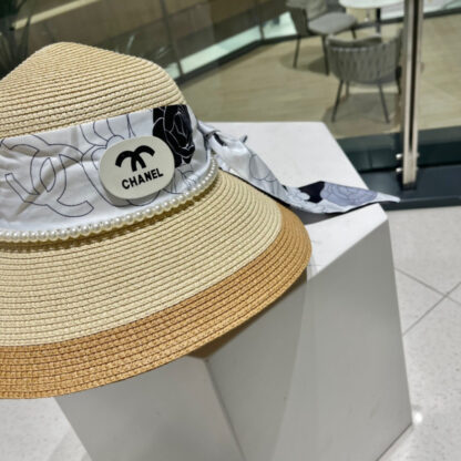 Chanel sunshade lady straw hat - Image 5