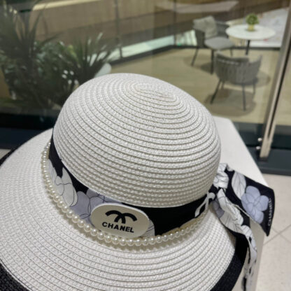 Chanel sunshade lady straw hat - Image 5