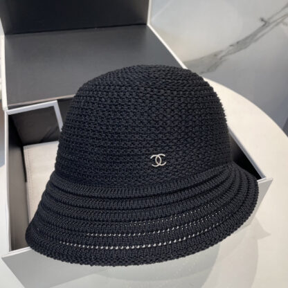 Chanel Sun Protection Knitted Bucket Hat - Image 5