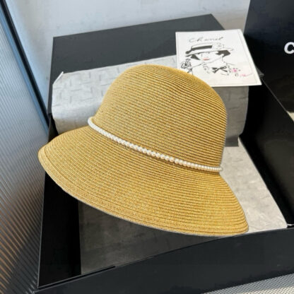 Chanel Pearl Bow Basin Hat - Image 5