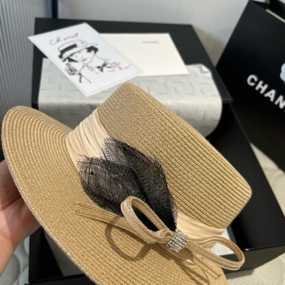 Chanel Flat Top Tulle Accessories Hat - Image 5
