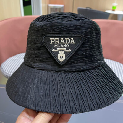Prada large brim embroidered sun hat - Image 5