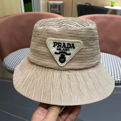 Prada large brim embroidered sun hat - Image 5