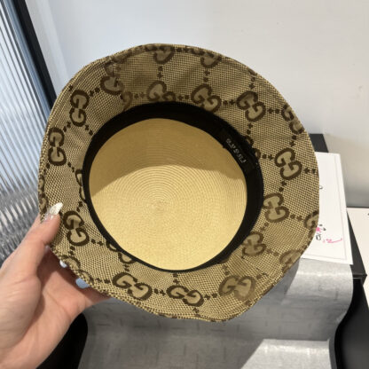 Gucci leather belt style straw hat - Image 5