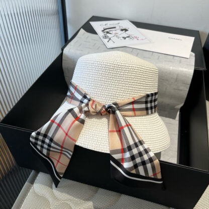 Burberry Ribbon Bucket Hat Sunshade - Image 6