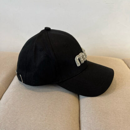 Miu Miu exquisite diamond logo fashion baseball cap - Image 6