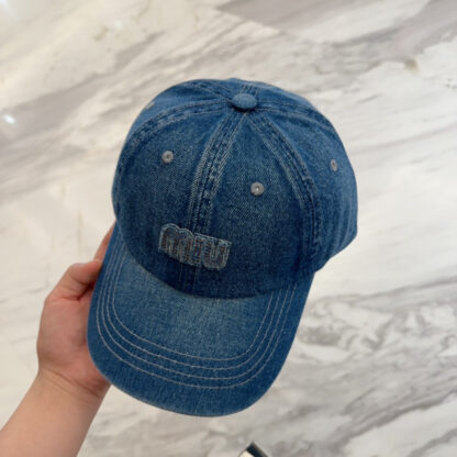 Miu Miu trendy denim baseball cap - Image 6