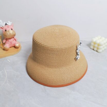 Yves Saint Laurent popular flat top straw hat - Image 5