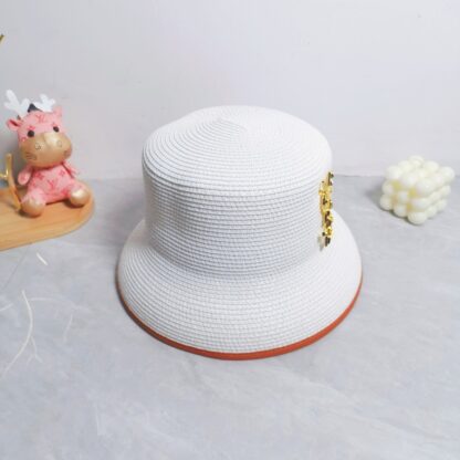 Yves Saint Laurent popular flat top straw hat - Image 5