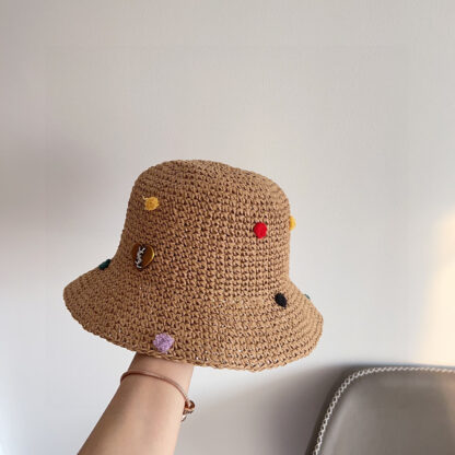 Yves Saint Laurent's new spring and summer polka dot playful woven fisherman hat - Image 5