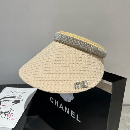 Miu Miu exquisite hollow top headband sun hat - Image 6