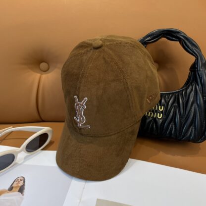 Yves Saint Laurent embroidered corduroy baseball cap - Image 5
