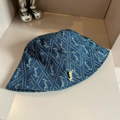 Yves Saint Laurent denim beret - Image 5