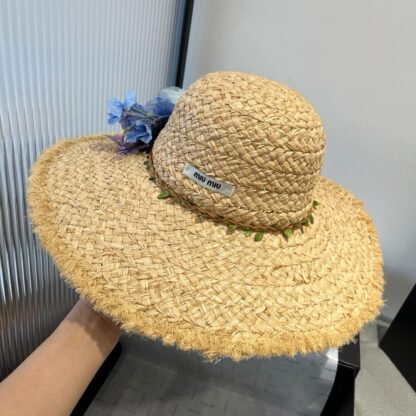 Miu Miu Raffia Hat - Image 6