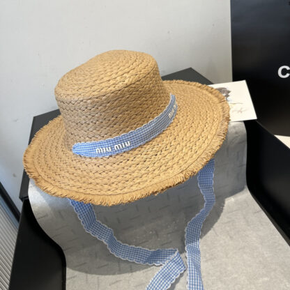 Miu Miu raffia straw bowler hat - Image 6