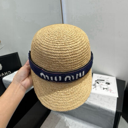 Miu Miu raffia bicyclist hat - Image 6