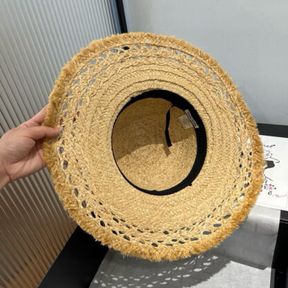 Miu Miu Raffia Straw Beach Hat - Image 6