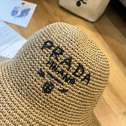 Prada Summer Folding Straw Hat - Image 5