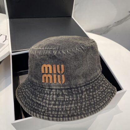 Miu Miu Denim Bucket Hat for Men and Women - Image 5