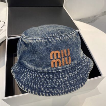 Miu Miu Denim Visor Bucket Hat - Image 6