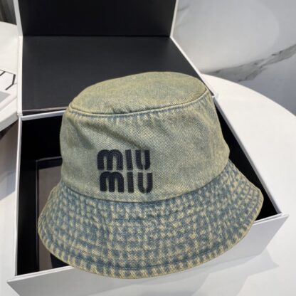 Miu Miu Denim Visor Bucket Hat - Image 6