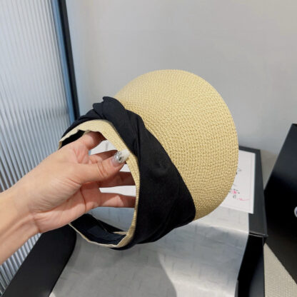 Prada Sun Visor Straw Hat - Image 5