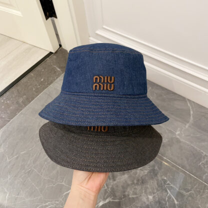 Miu Miu Denim Visor Bucket Hat - Image 6