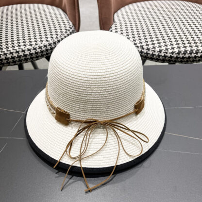 Prada summer high fashion sun protection straw hat - Image 5